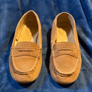 Gently used suede Lands End loafers